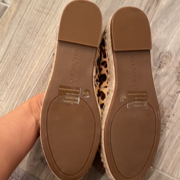 Sole Society leopard slip on espadrilles. Side 7 - Picture 8 of 8